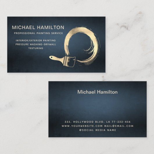 Beruflicher und moderner Malservice Visitenkarte (Vorne/Hinten)