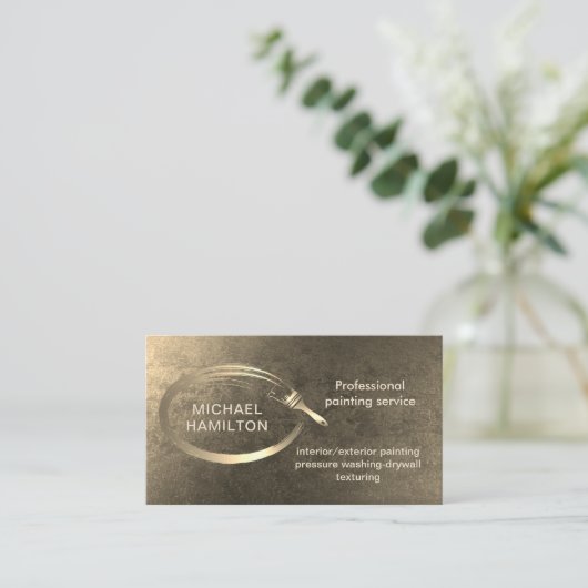 Beruflicher und moderner Malservice Visitenkarte (Stehend Vorderseite)