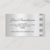 Beruflicher und moderner Silbereffekt Visitenkarte (Rückseite)