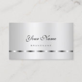 Beruflicher und moderner Silbereffekt Visitenkarte (Vorderseite)