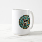 Beruflicher Unfugstifter Waschbär Lustig Kaffeetasse (VorderseiteRechts)