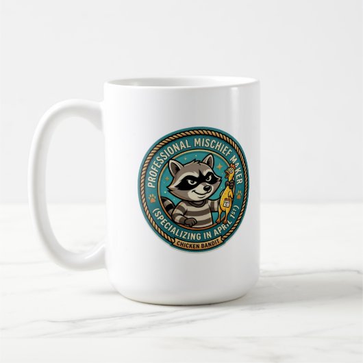 Beruflicher Unfugstifter Waschbär Lustig Kaffeetasse (Links)