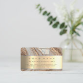 Beruflicher Unternehmensberater aus Gold-Marmor Visitenkarte (Stehend Vorderseite)