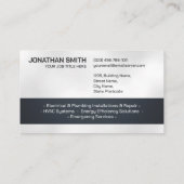 Beruflicher Unternehmer für Elektro- und Klempnert Visitenkarte (Rückseite)