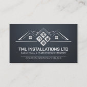 Beruflicher Unternehmer für Elektro- und Klempnert Visitenkarte (Vorderseite)