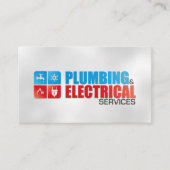 Beruflicher Unternehmer für Elektro- und Klempnert Visitenkarte (Vorderseite)