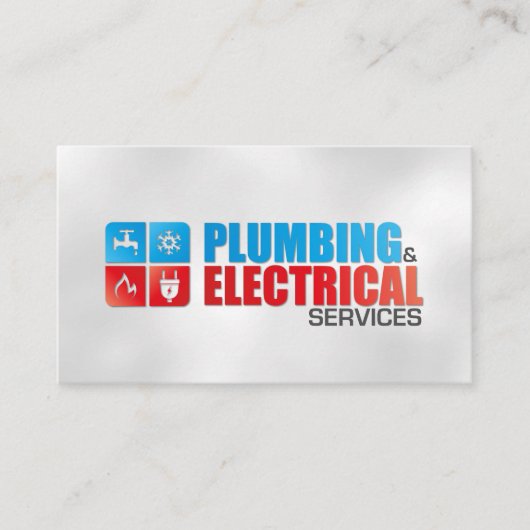 Beruflicher Unternehmer für Elektro- und Klempnert Visitenkarte (Vorderseite)