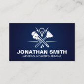Beruflicher Unternehmer für Elektro- und Klempnert Visitenkarte (Vorderseite)