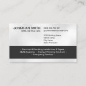 Beruflicher Unternehmer für Elektro- und Klempnert Visitenkarte (Rückseite)