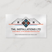 Beruflicher Unternehmer für Elektro- und Klempnert Visitenkarte (Vorderseite)