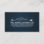 Beruflicher Unternehmer für Elektro- und Klempnert Visitenkarte (Vorderseite)