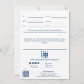 Beruflicher Valentinstag-Geschenkgutschein (Rückseite)