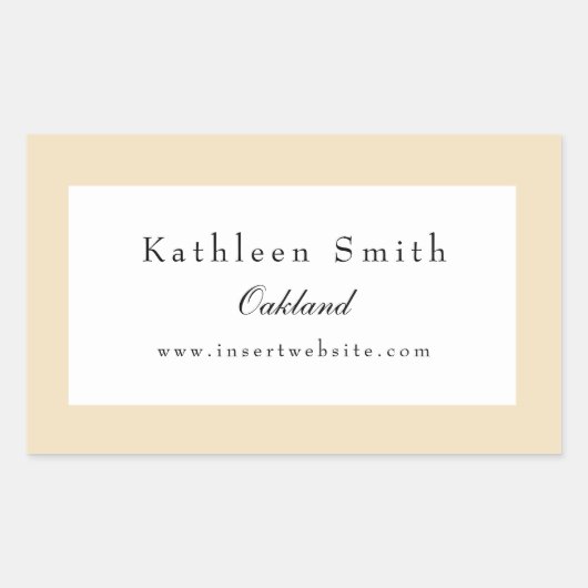 Beruflicher Vanilla-Kundenrand Rechteckiger Aufkleber (Vorderseite)