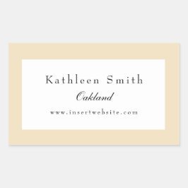 Beruflicher Vanilla-Kundenrand Rechteckiger Aufkleber