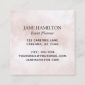 Beruflicher Veranstaltungsplan Quadratische Visitenkarte (Rückseite)