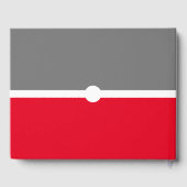 Beruflicher, verblassener, rot-grauer Farbblock Gästebuch (Rückseite)