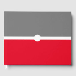 Beruflicher, verblassener, rot-grauer Farbblock Gästebuch