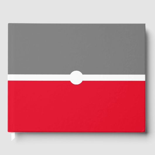 Beruflicher, verblassener, rot-grauer Farbblock Gästebuch (Vorderseite)