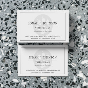 Beruflicher Veterinärdienst   Hundeschalter-Visite Visitenkarte