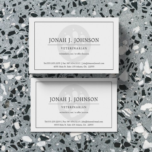 Beruflicher Veterinärdienst | Hundeschalter-Visite Visitenkarte