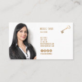 Beruflicher Vintager Immobilien Real Anwesen Foto  Visitenkarte (Rückseite)