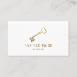 Beruflicher Vintager Immobilien Real Anwesen Foto Visitenkarte