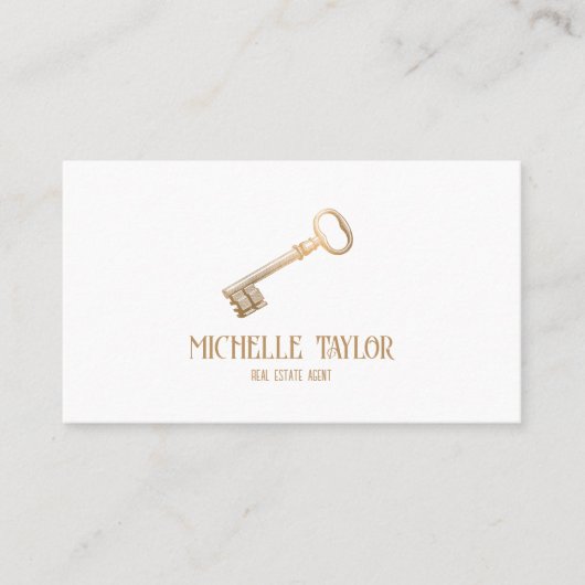 Beruflicher Vintager Immobilien Real Anwesen Foto  Visitenkarte (Vorderseite)