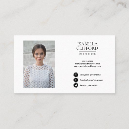 Beruflicher Visitenkarte (Rückseite)