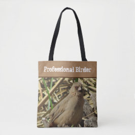 Beruflicher Vogelbeobachter Brown Towhere Bird Fot Tasche