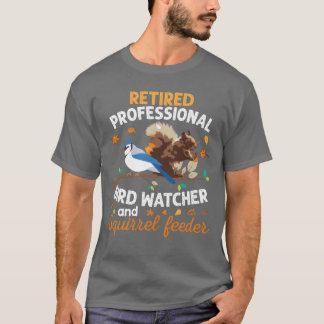 Beruflicher Vogelbeobachter-Eichhörnchenschuh T-Shirt