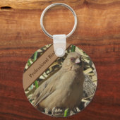 Beruflicher Vogelbeobachter Kleine braune Stadt Fo Schlüsselanhänger (Vorderseite)