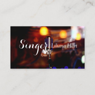 Beruflicher Vokalist, Sänger, Music Business Card Visitenkarte