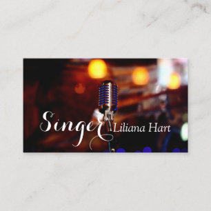 Beruflicher Vokalist, Sänger, Music Business Card Visitenkarte