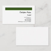 Beruflicher waldgrüner Schlichter Architekt Visitenkarte (Vorne/Hinten)