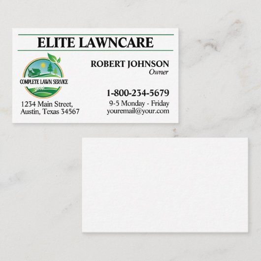 Beruflicher Wäscheservice Visitenkarte (Vorne/Hinten)