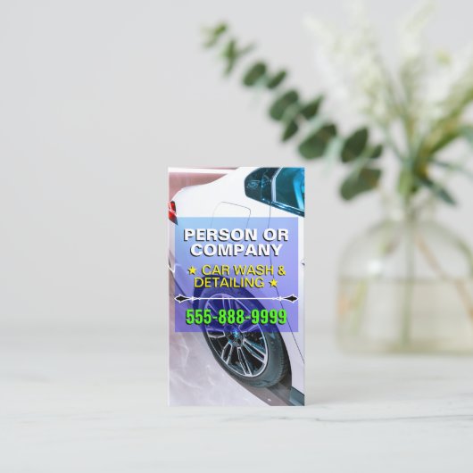 Beruflicher Wash & Detection für Mobilfahrzeuge Visitenkarte (Stehend Vorderseite)