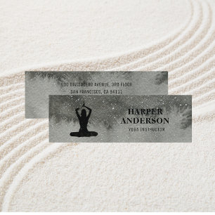 Beruflicher Wasserfarben-Yoga-Lehrer Mini Visitenkarte