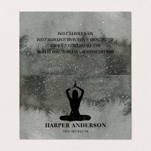 Beruflicher Wasserfarben-Yoga-Lehrer Visitenkarten