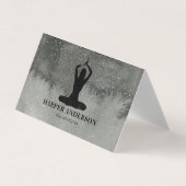 Beruflicher Wasserfarben-Yoga-Lehrer Visitenkarten (Vorderseite)