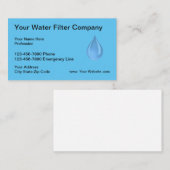 Beruflicher Wasserfilter Visitenkarte (Vorne/Hinten)