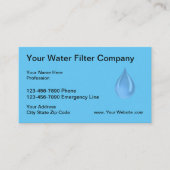 Beruflicher Wasserfilter Visitenkarte (Vorderseite)