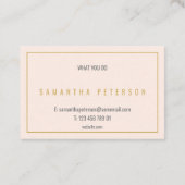 Beruflicher Weichpfirsichstreifen Visitenkarte (Rückseite)