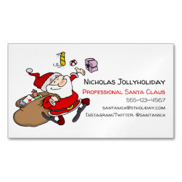 Beruflicher Weihnachtsmann Funny Informeller Carto Magnetische Visitenkarte