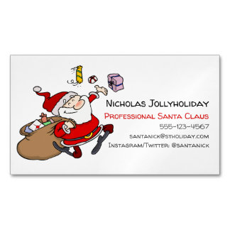 Beruflicher Weihnachtsmann Funny Informeller Carto Magnetische Visitenkarte