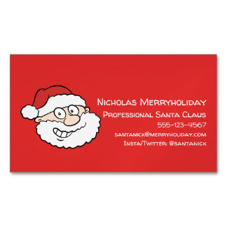 Beruflicher Weihnachtsmann Funny Informeller Carto Magnetische Visitenkarte