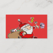 Beruflicher Weihnachtsmann Funny Informeller Carto Visitenkarte (Rückseite)