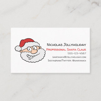 Beruflicher Weihnachtsmann Funny Informeller Carto Visitenkarte