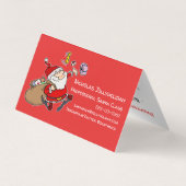 Beruflicher Weihnachtsmann Funny Informeller Carto Visitenkarten (Rückseite)