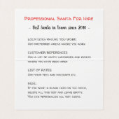 Beruflicher Weihnachtsmann Funny Informeller Carto Visitenkarten (Innenseite Aufgefaltet)