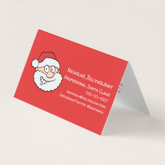 Beruflicher Weihnachtsmann Funny Informeller Carto Visitenkarten